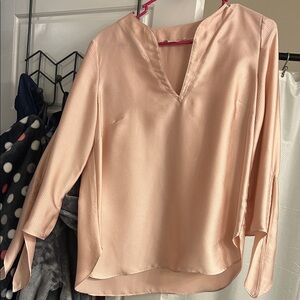 Michael Kors Soft Peach V-Neck Blouse